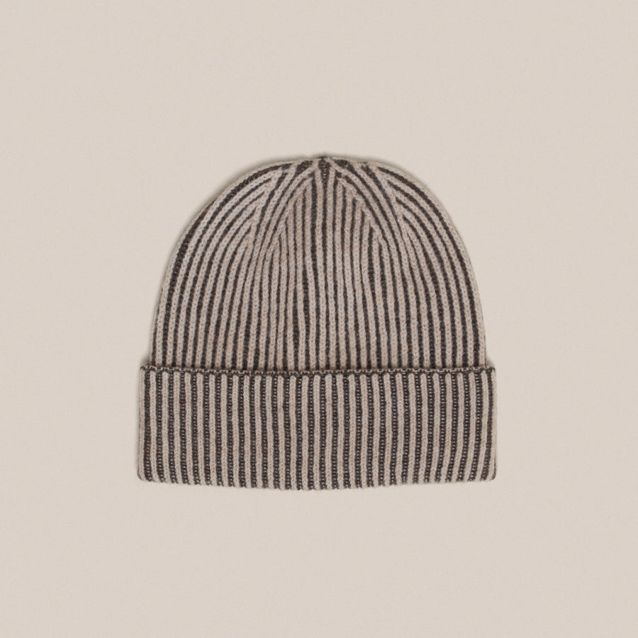 Sabah Beige/Brown Wool Beanie