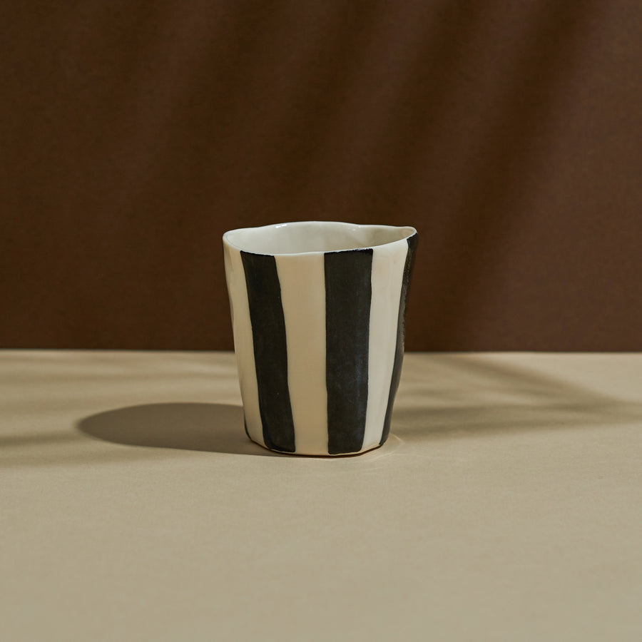 Wine Cup by Isabel Halley - Black Stripes
