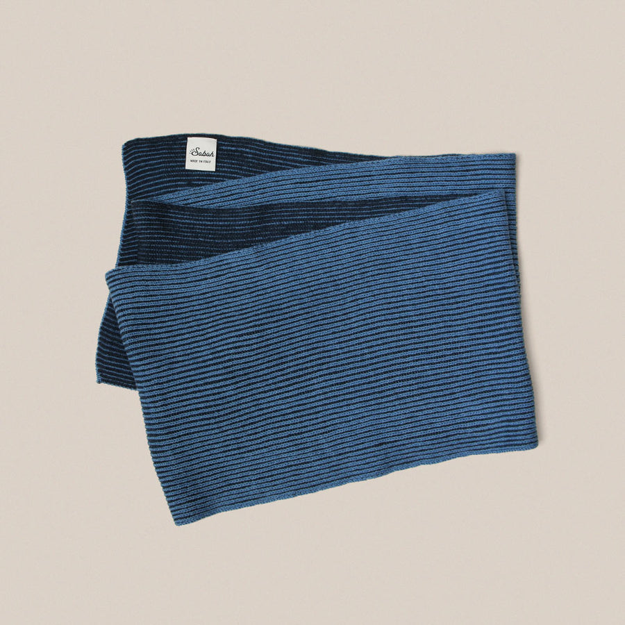 Sabah Indigo Blue Wool Scarf