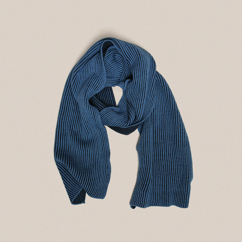 Sabah Indigo Blue Wool Scarf
