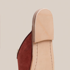 Rust Suede Shearling Baba (Mens)