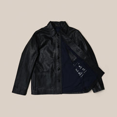 Nimes Leather Jacket in Black