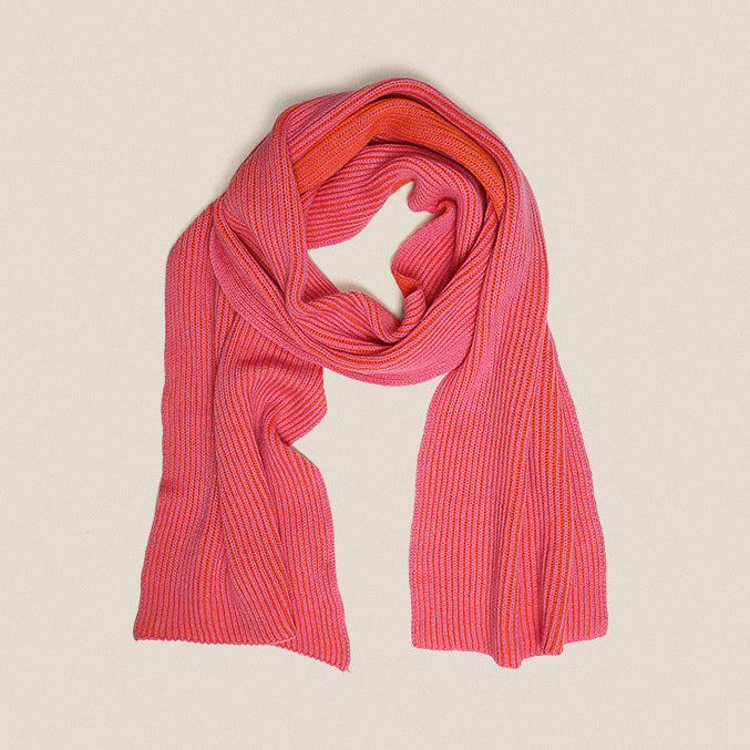 Sabah Pink/Orange Wool Scarf