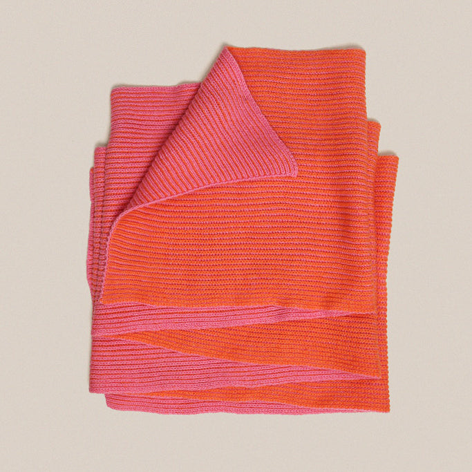 Sabah Pink/Orange Wool Scarf