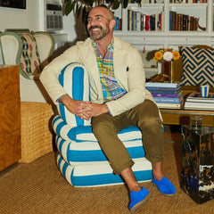 Electric Blue Suede Sabah (Mens)