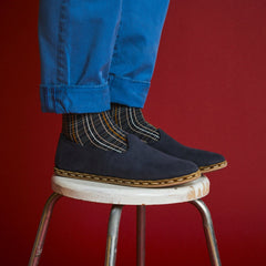 Blue Grid Socks by Exquisite J