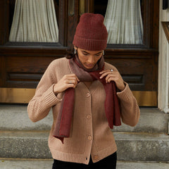 Sabah Crimson Wool Scarf