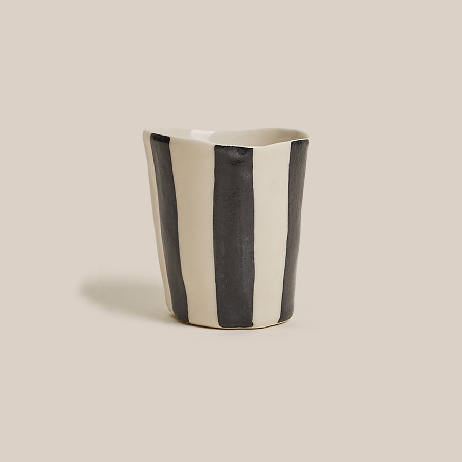 Wine Cup by Isabel Halley - Black Stripes