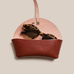 Leather Glasses Case - Talavera Brown
