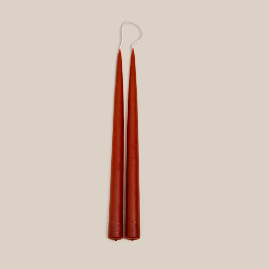 Rust Taper Candles