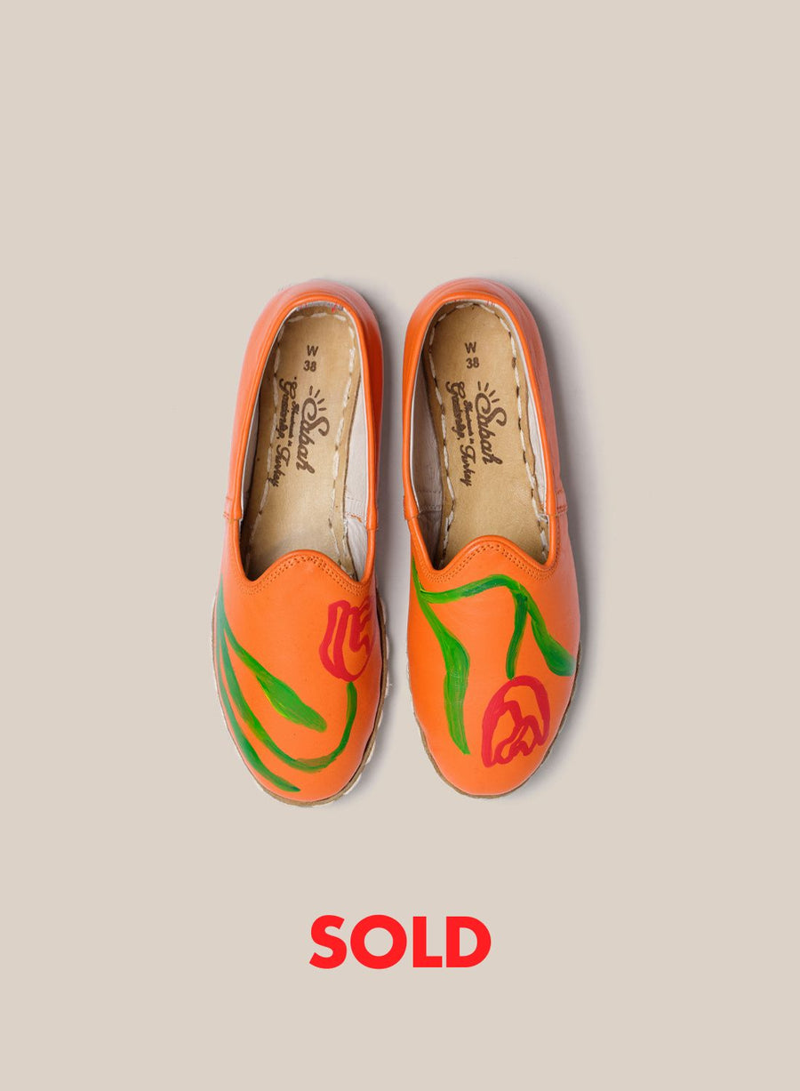 Womens 38 - Orange Floral