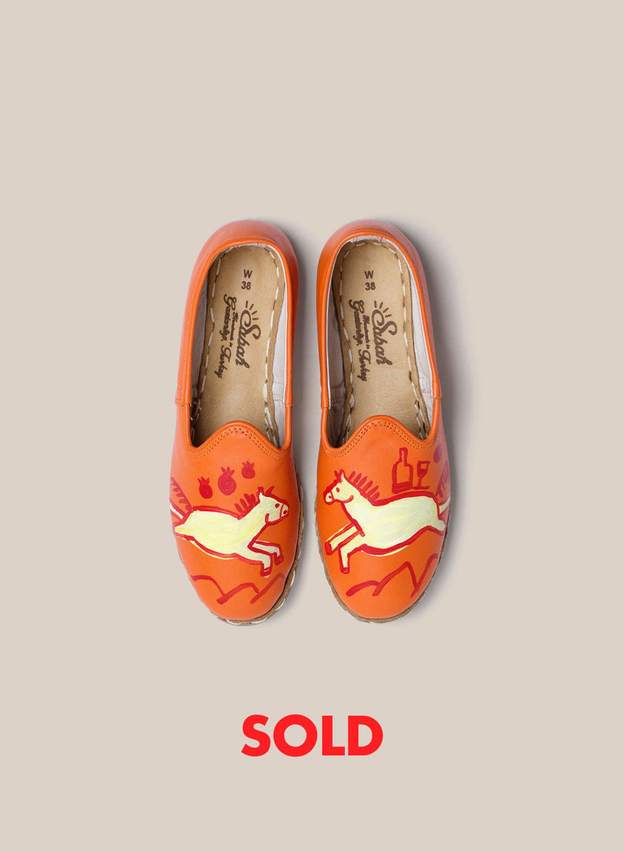 Womens 38 - Orange Equine