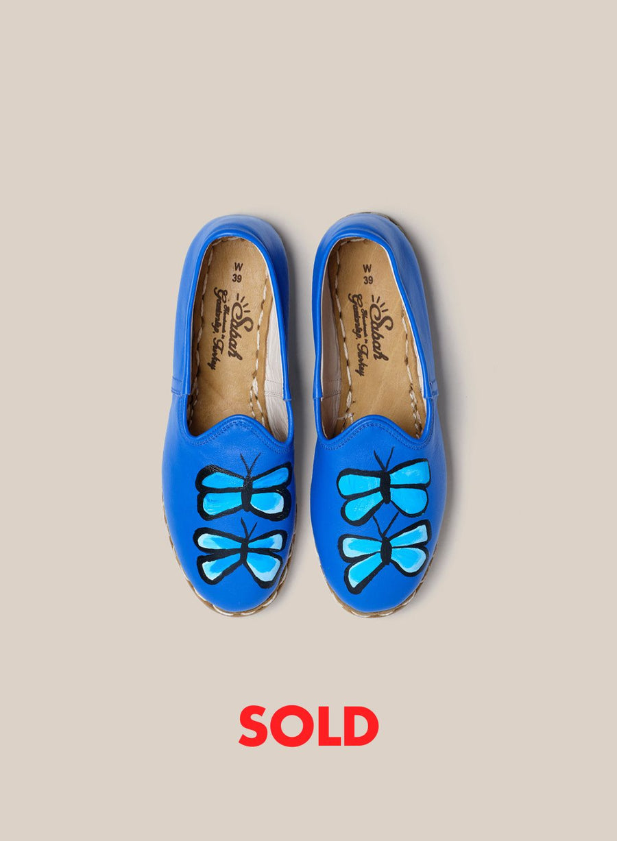 Womens 39 - Blue Butterfly