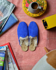 Electric Blue Shearling Baba (Womens)