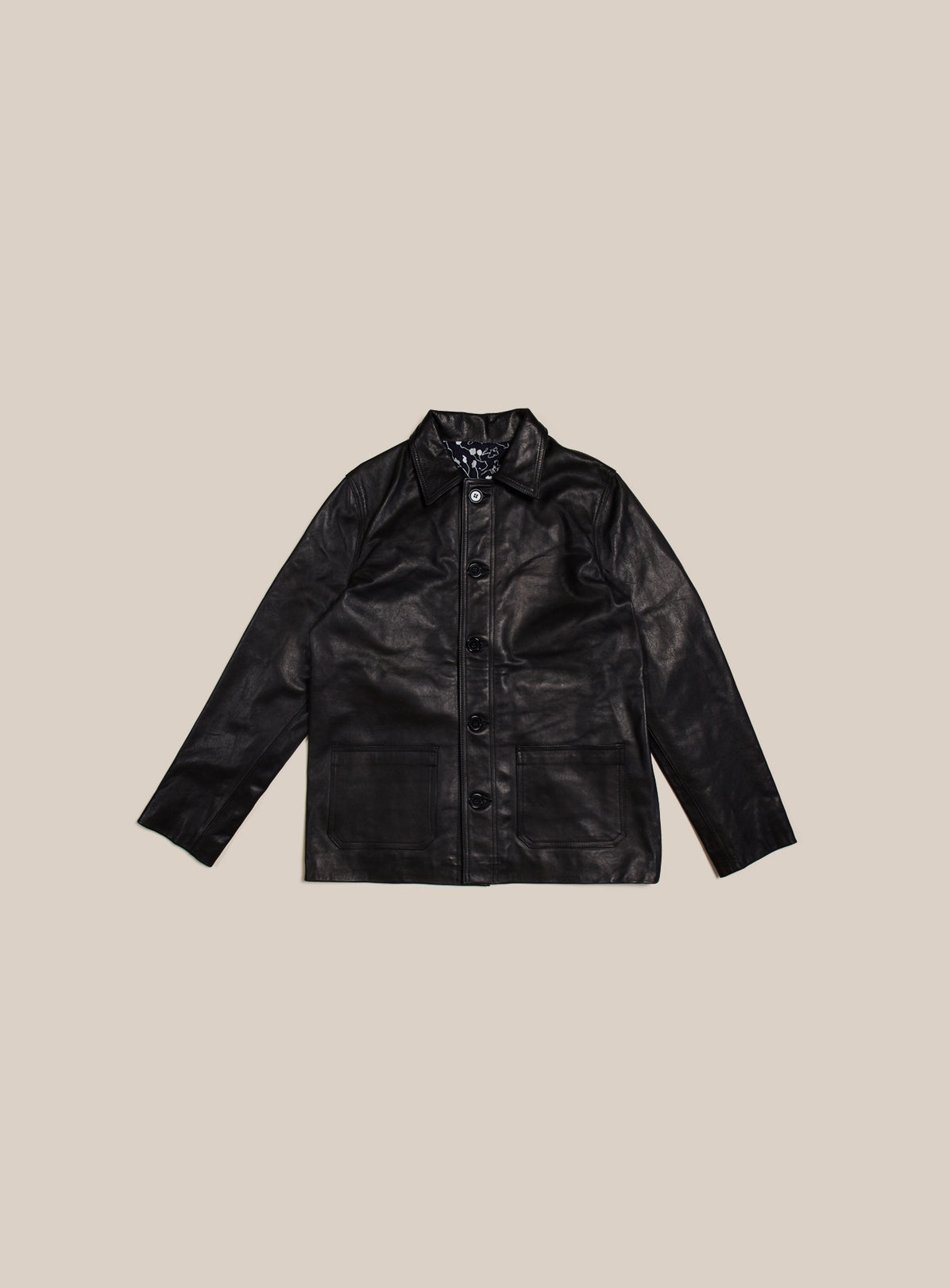 Nimes Leather Jacket in Black
