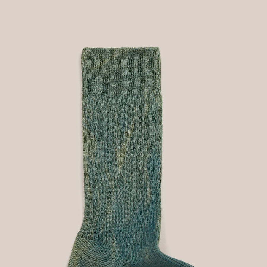 Natural Hand Dyed Moss Sock By Philip Huang