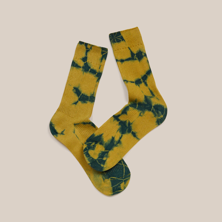 Hand Tie-Dyed Mango Sock By Philip Huang