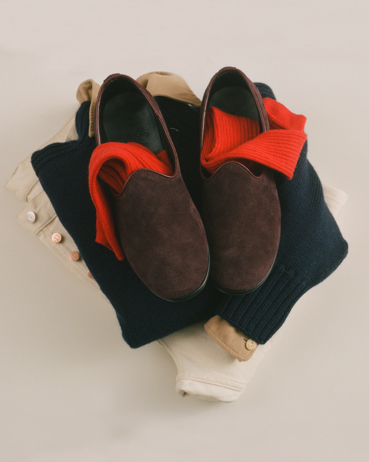 The Bolo for Drake's - Burgundy Suede