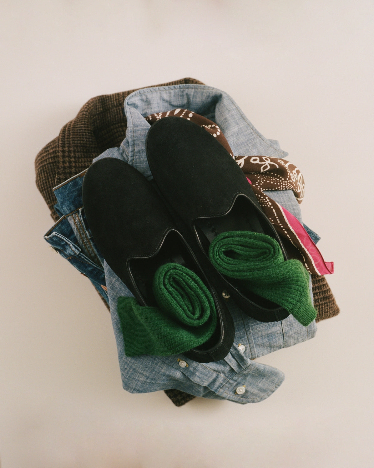 The Bolo for Drake's - Black Suede