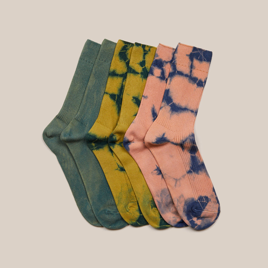 Hand Tie-Dyed Pradu Sock By Philip Huang