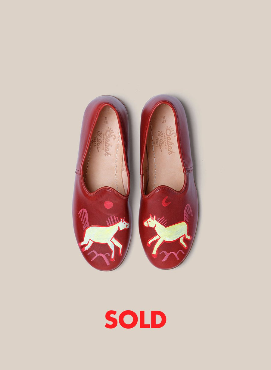 Mens 43 - Red Bolo Equine