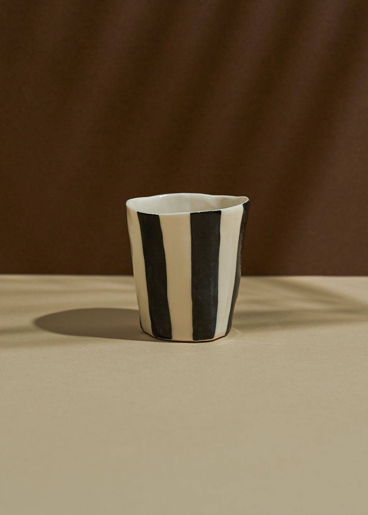 Wine Cup by Isabel Halley - Black Stripes