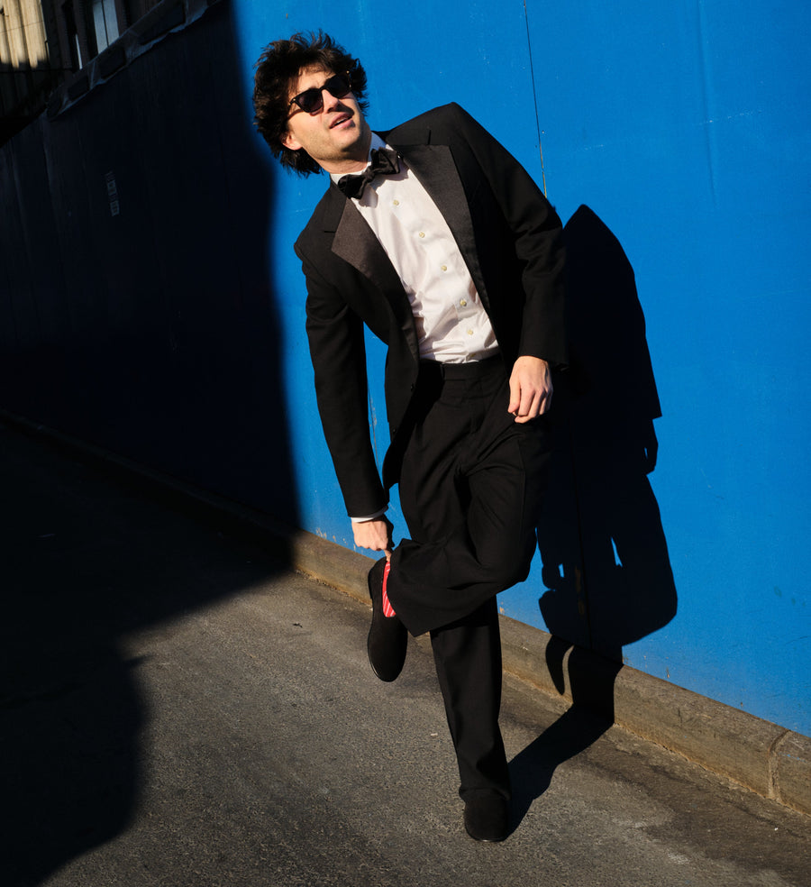 The Bolo for Drake's - Black Suede