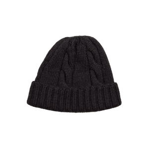 Cable Knit Beanie - Charcoal