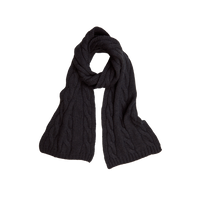 Cable Knit Scarf - Charcoal