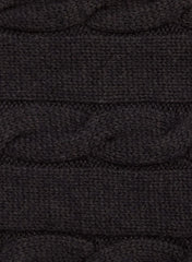 Cable Knit Scarf - Charcoal