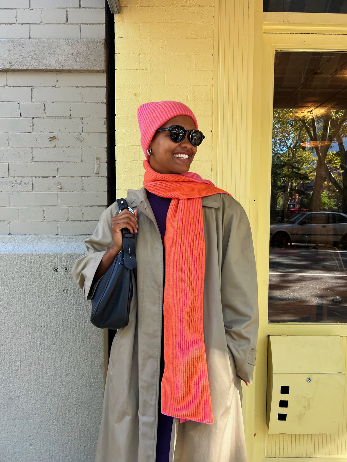 Sabah Pink/Orange Wool Scarf