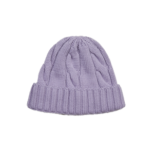 Cable Knit Beanie - Lilac