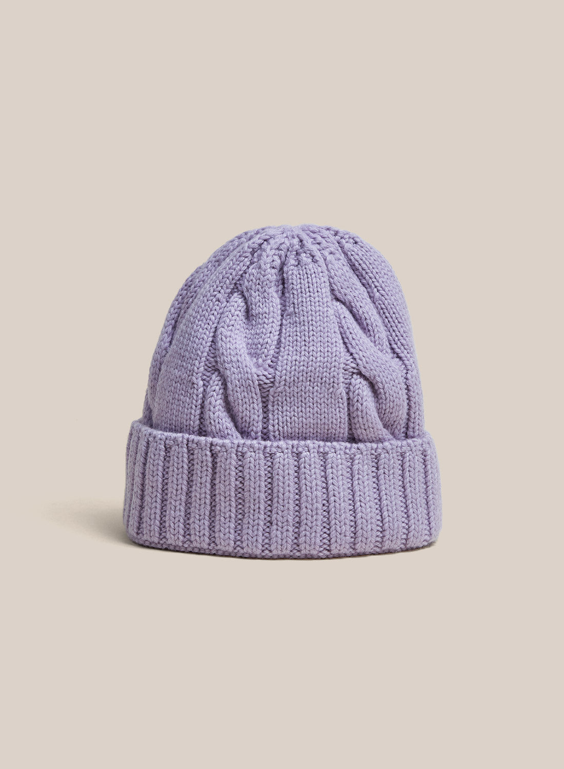 Cable Knit Beanie - Lilac – Sabah display picture 1
