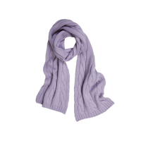 Cable Knit Scarf - Lilac