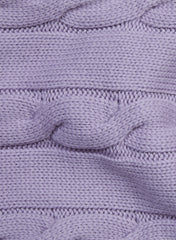 Cable Knit Scarf - Lilac