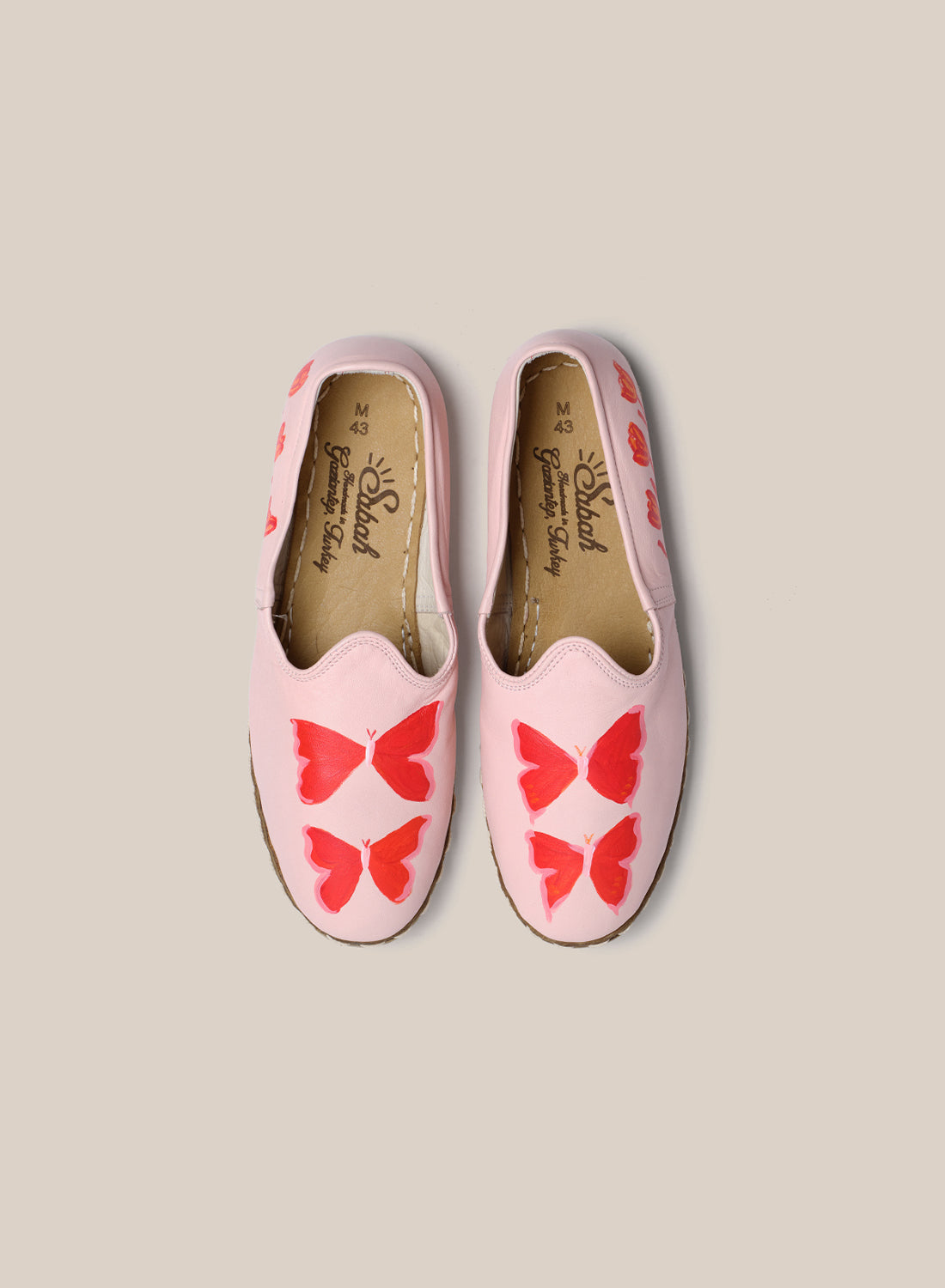 Mens 43 - Light Pink Butterfly