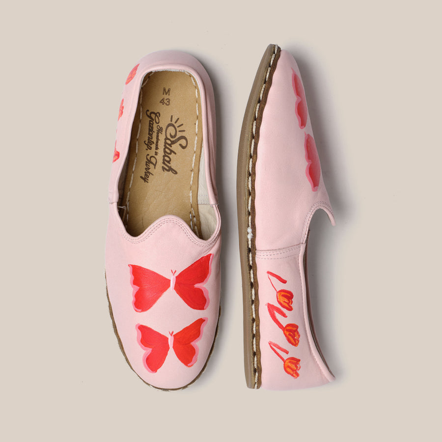 Mens 43 - Light Pink Butterfly