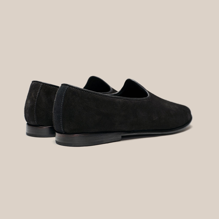 The Bolo for Drake's - Black Suede Sabah The Bolo for Drake's - Black Suede Sabah