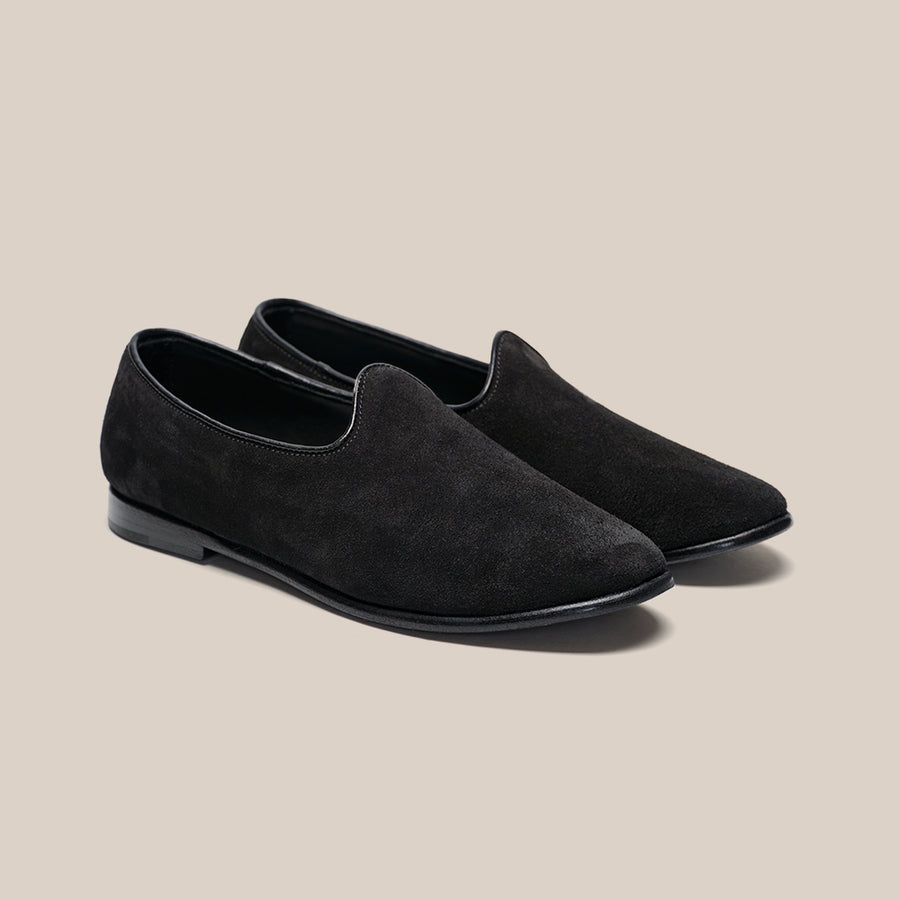 The Bolo for Drake's - Black Suede