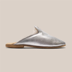Silver Suede Shearling Baba (Mens)