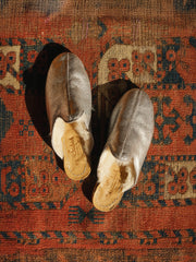 Silver Suede Shearling Baba (Mens)