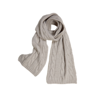 Cable Knit Scarf - Oatmeal