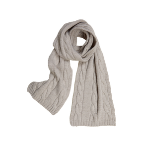 Cable Knit Scarf - Oatmeal