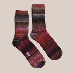 Yarn Dye Socks - Crimson