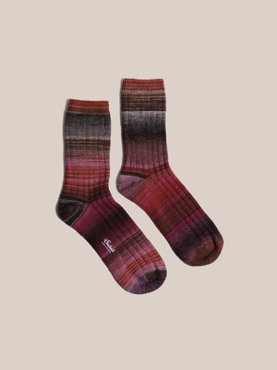 Yarn Dye Socks - Crimson