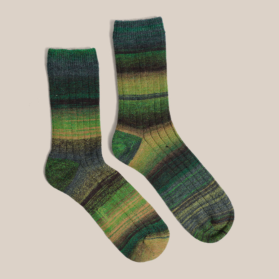 Yarn Dye Socks - Forest