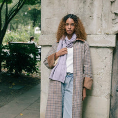 Cable Knit Scarf - Lilac – Sabah