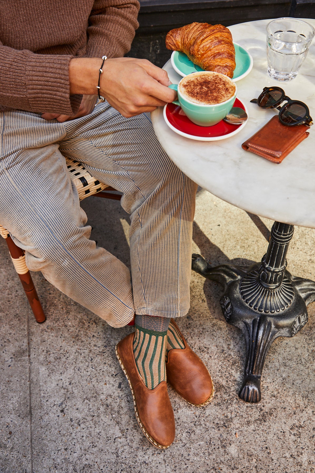 Green Stripes Socks by Exquisite J