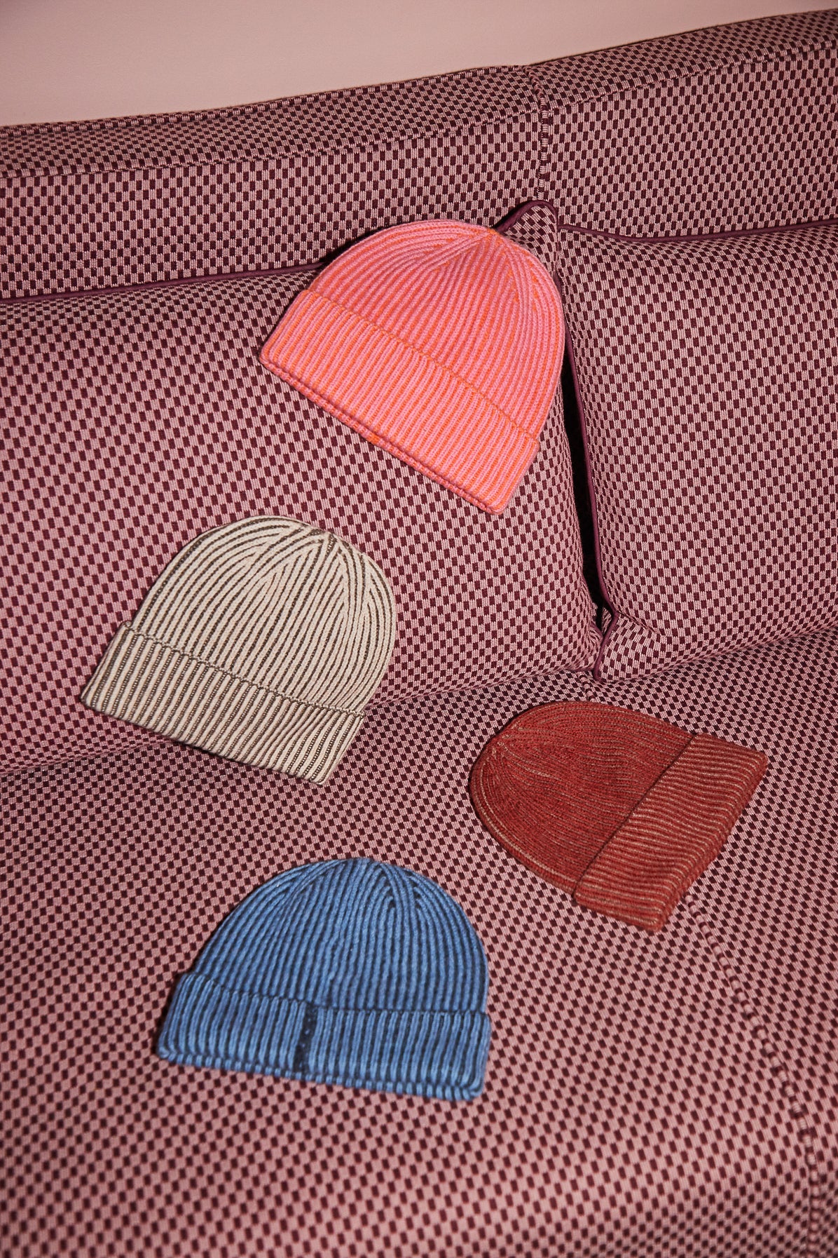 Sabah Pink/Orange Wool Beanie