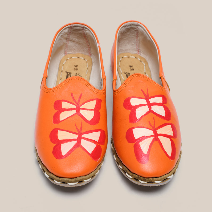 Womens 39 - Orange Butterfly